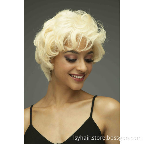 Nostalgia Marilyn Monroe 613 Color 8 In Short Bob Natural Wavy Lace Front Wig 100% Original Virgin Human Hair Wigs